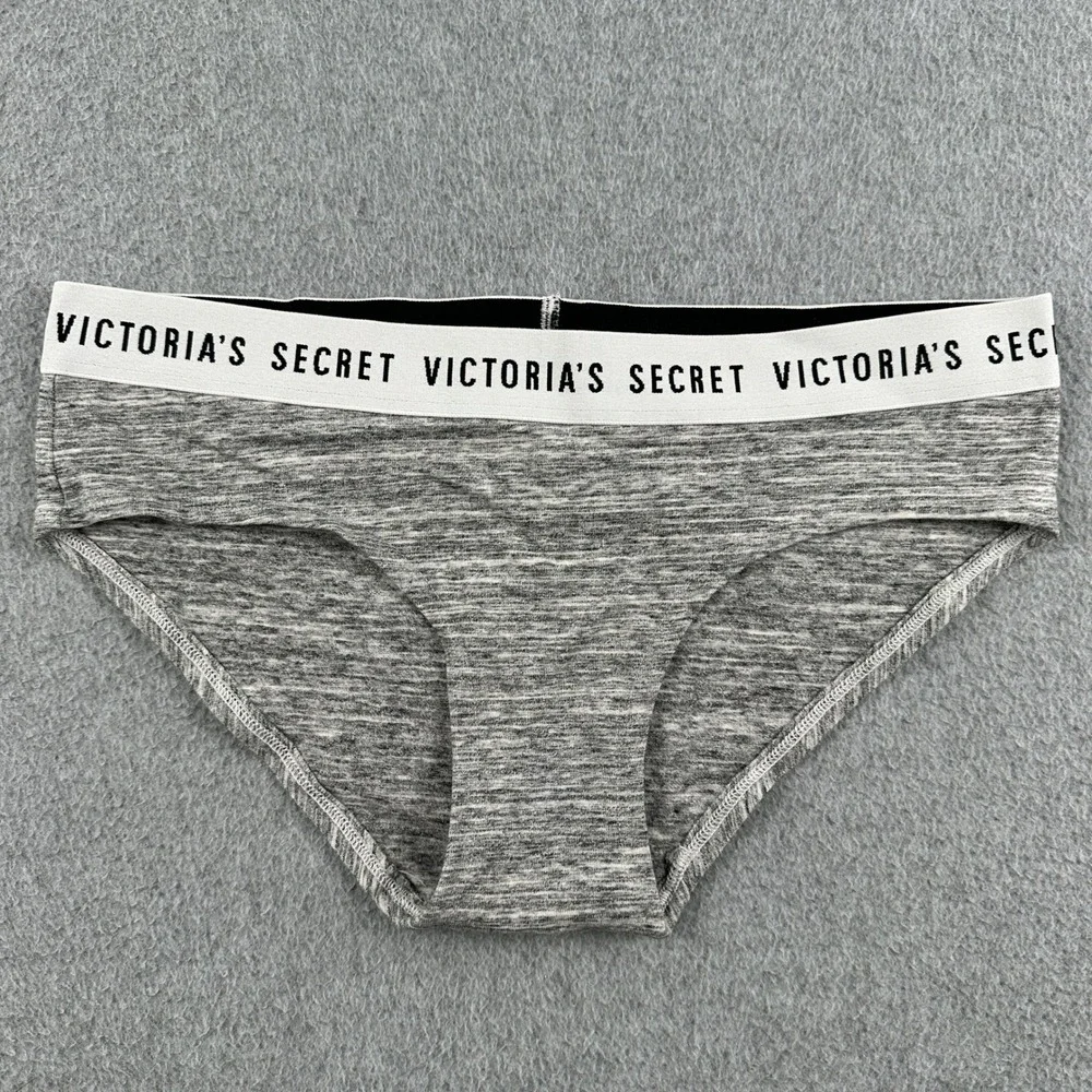 Victoria's Secret Panties Womens S Hiphugger Gray Logo Waistband 11206677